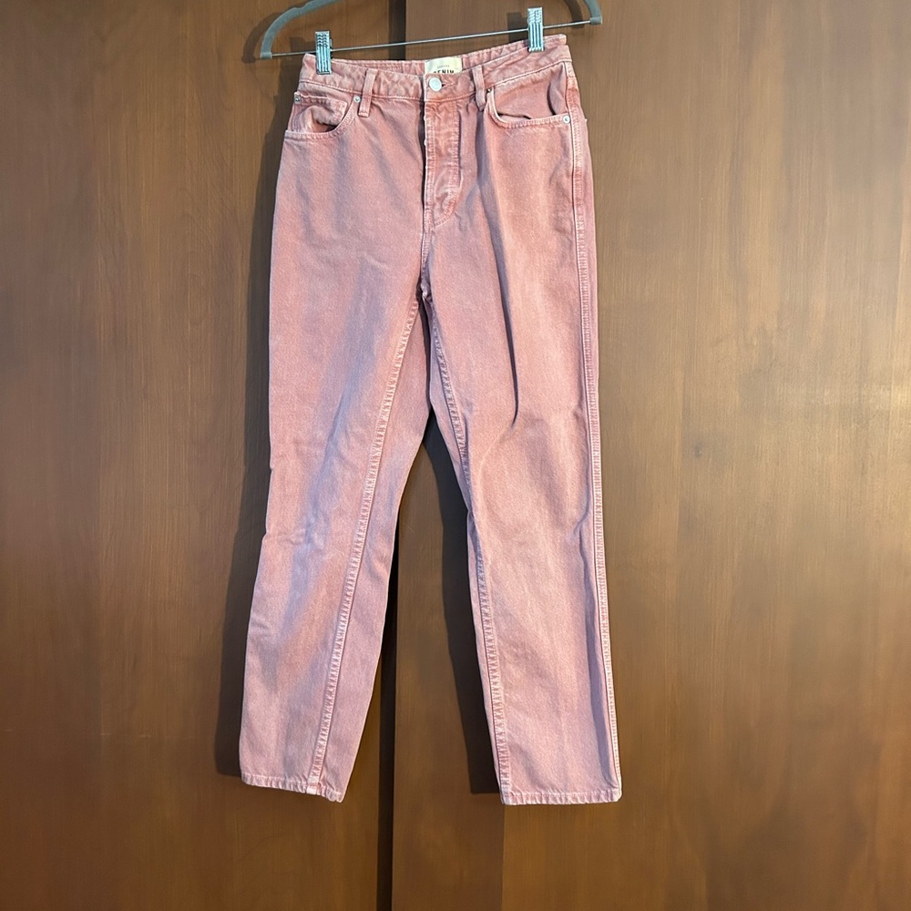 Sezane red dyed jeans
